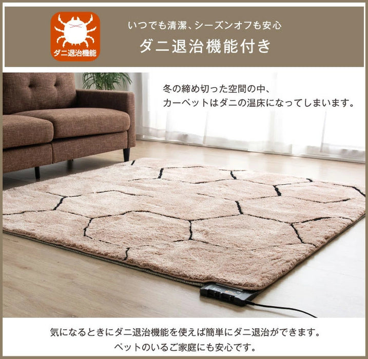 ［3畳用］200×250cm 高反発ラグ ホットカーペット 2点セット 滑り止め付〔30300020〕