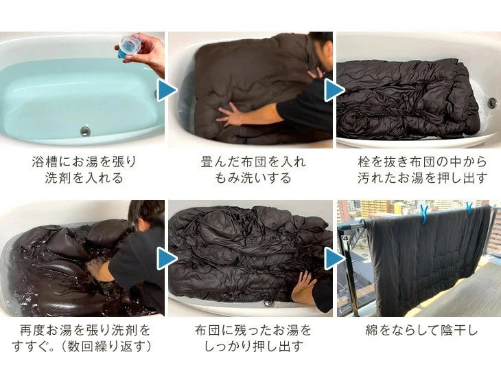 【対応こたつサイズ：幅105-120×奥行75-90cm】とろりん こたつ布団 通常タイプ 掛敷2点セット 何度も洗える 防臭 大判 掛け布団 敷布団〔61140514〕