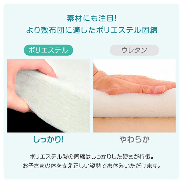 ［2枚セット］二段ベッド用 3層敷布団 国産 抗菌 防臭 防ダニ コンパクト 小さめサイズ 子供 二段ベッド〔99900412〕
