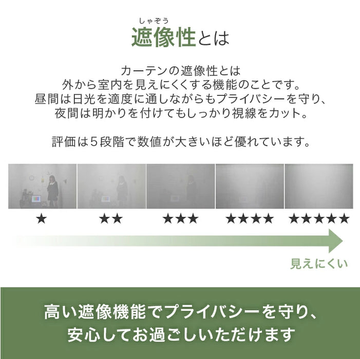 1cm単位で選べる オーダーレースカーテン 2枚セット 夜も透けない 日本製 遮像 断熱 おしゃれ【無地】〔22700046〕