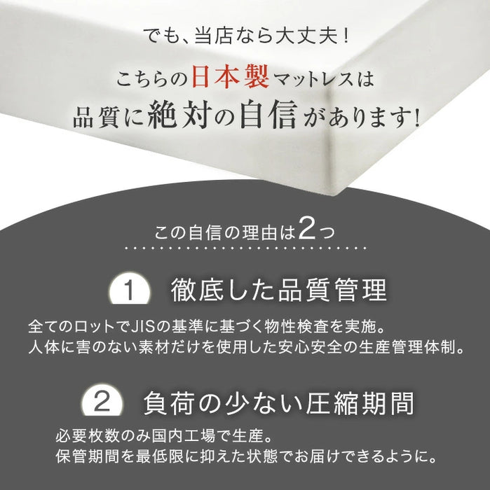 ［シングル/三つ折り］国産 純高反発マットレス 極厚17cm 150N 〔85500053〕