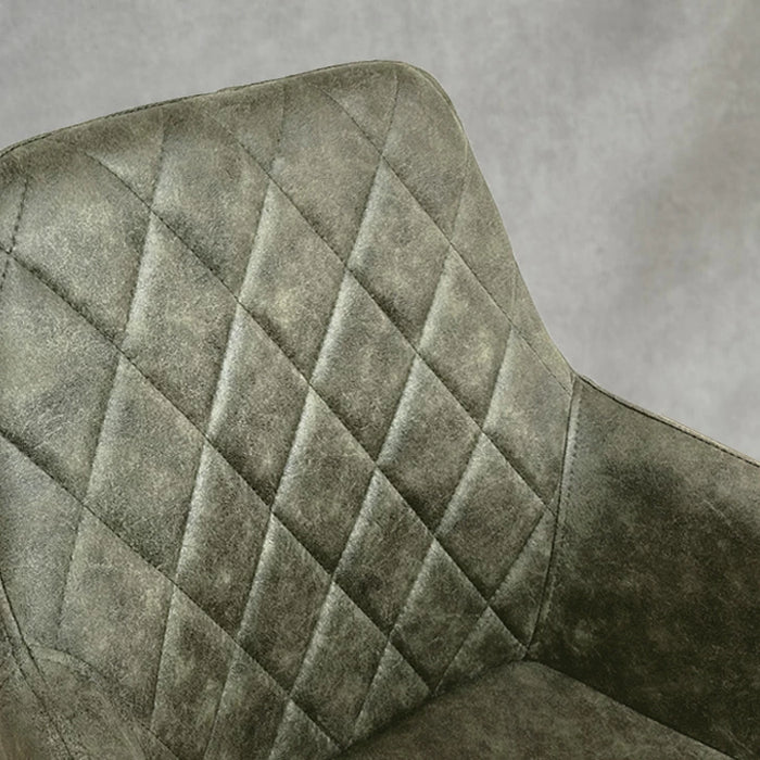 ［2脚セット］回転式 ダイニングチェア 同色  肘付き〔23570184〕