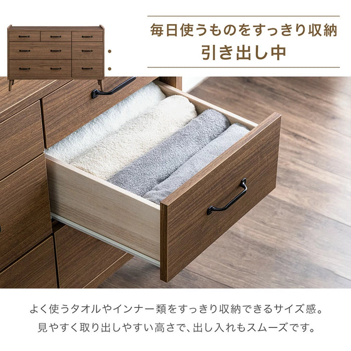 [幅120] チェスト 3段 日本製 完成品 スライドレール付 大容量 北欧 タンス 【超大型商品】〔23570228〕