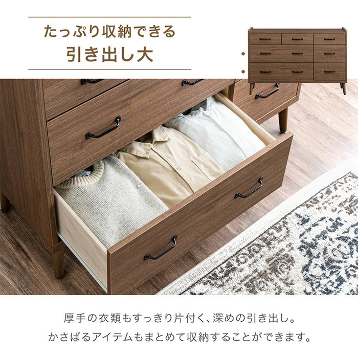 [幅120] チェスト 3段 日本製 完成品 スライドレール付 大容量 北欧 タンス 【超大型商品】〔23570228〕
