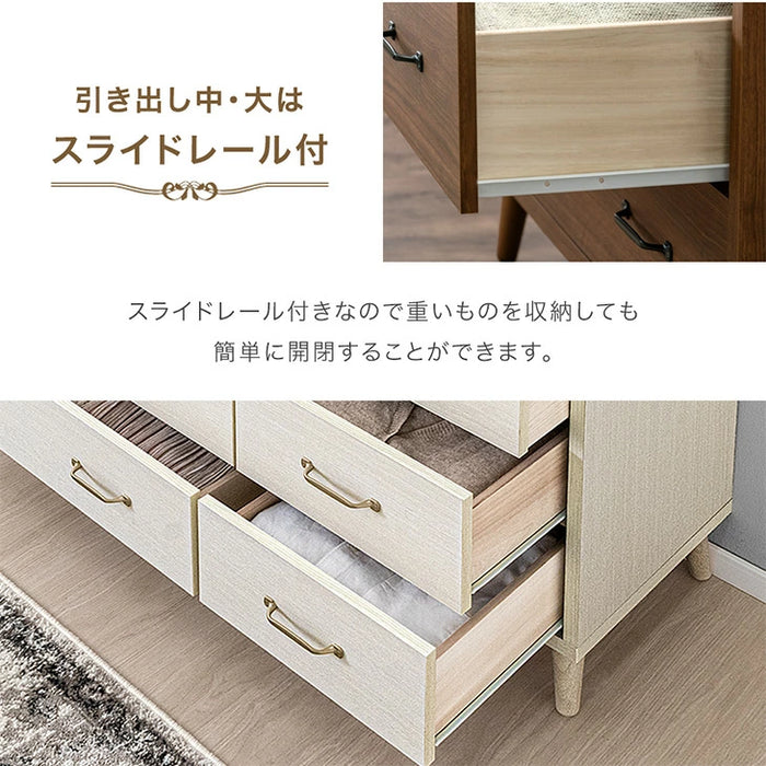 [幅120] チェスト 3段 日本製 完成品 スライドレール付 大容量 北欧 タンス 【超大型商品】〔23570228〕