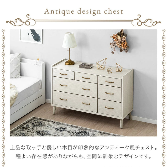 [幅120] チェスト 3段 日本製 完成品 スライドレール付 大容量 北欧 タンス 【超大型商品】〔23570228〕