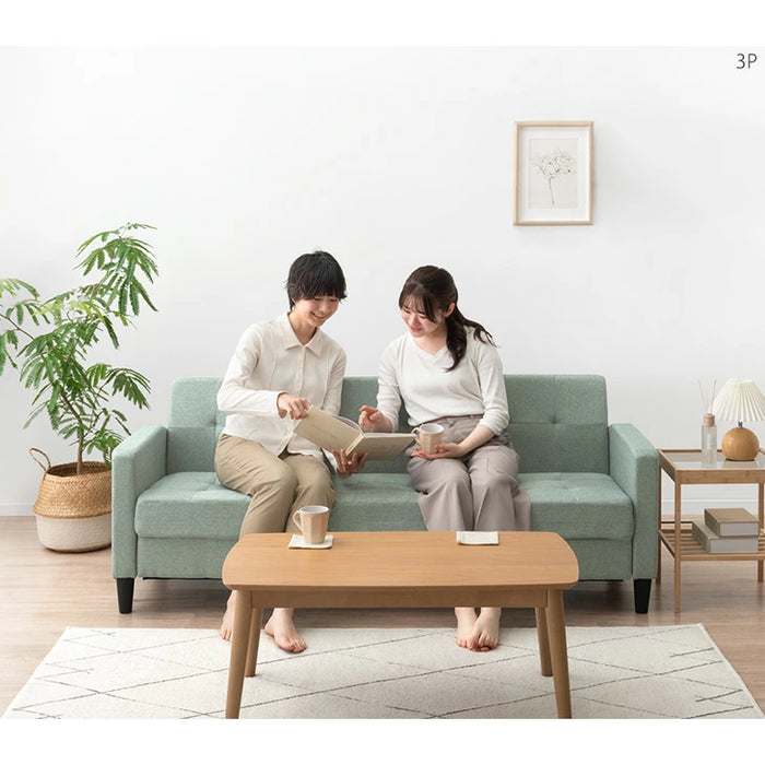 ソファ 二人掛け 肘掛 ファブリック生地 北欧 シンプル ソファー〔23570264〕