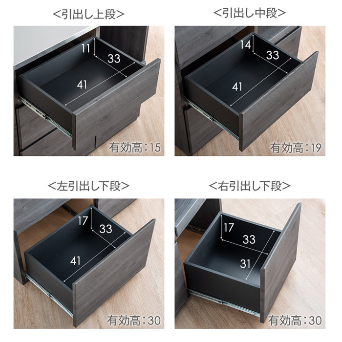 [幅90] 日本製 キッチンカウンター ステンレス天板 完成品 食器棚 ステンレス キッチンボード レンジ台【超大型商品】〔24900059〕
