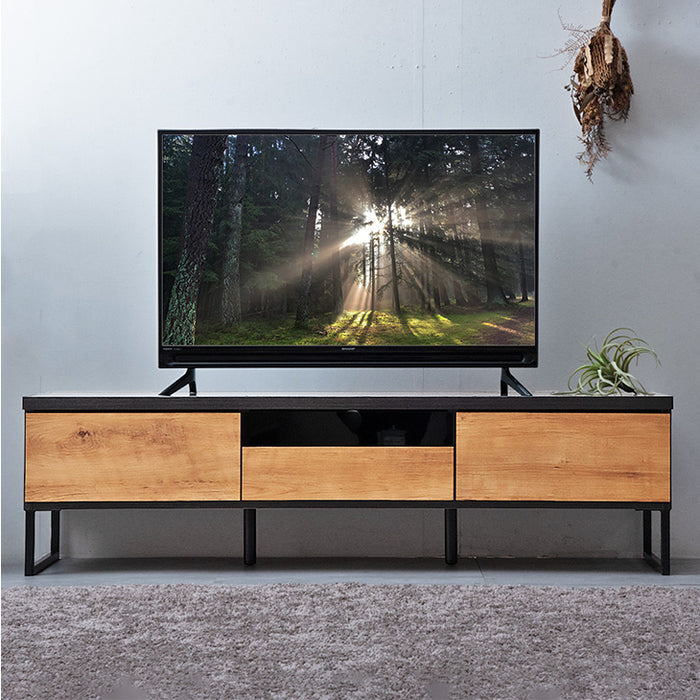 幅150cm 国産 完成品  ヴィンテージ調テレビ台 ロ－タイプ【超大型商品】 〔24900080〕