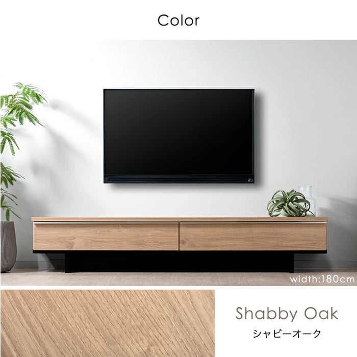 ［幅180cm］テレビ台  国産 大川家具 木目 石目調  テレビボード テレビラック【超大型商品】〔24900086〕