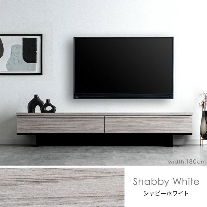 ［幅180cm］テレビ台  国産 大川家具 木目 石目調  テレビボード テレビラック【超大型商品】〔24900086〕