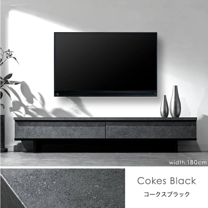 ［幅180cm］テレビ台  国産 大川家具 木目 石目調  テレビボード テレビラック【超大型商品】〔24900086〕