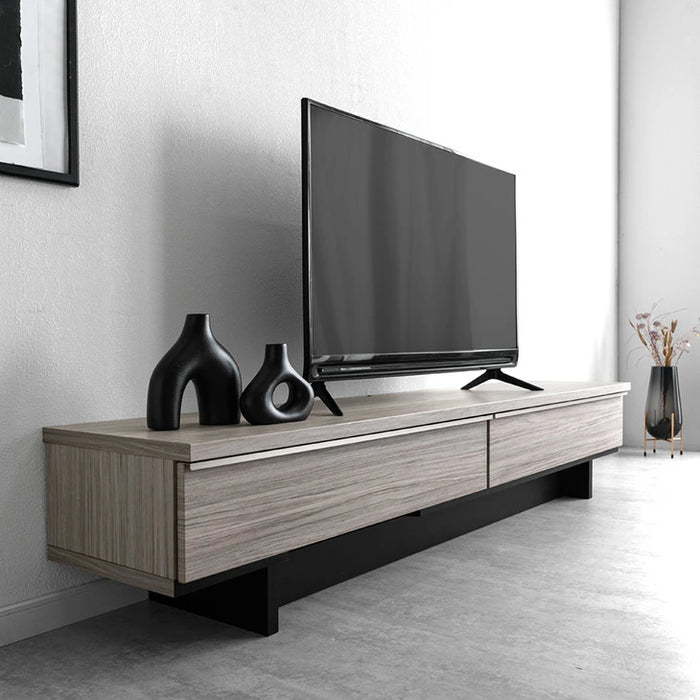 ［幅180cm］テレビ台  国産 大川家具 木目 石目調  テレビボード テレビラック【超大型商品】〔24900086〕