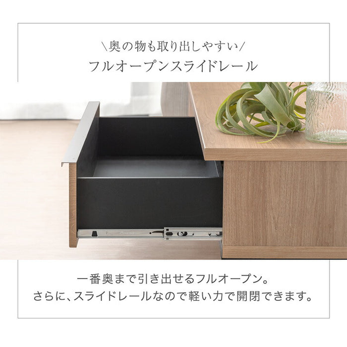 ［幅180cm］テレビ台  国産 大川家具 木目 石目調  テレビボード テレビラック【超大型商品】〔24900086〕