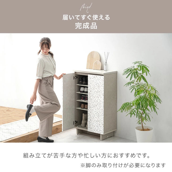 ［幅60］シューズボックス 大川家具 完成品 ソフトクローズ扉 可動棚 スリム 洗える 棚板 大容量 靴箱 下駄箱〔24900114〕