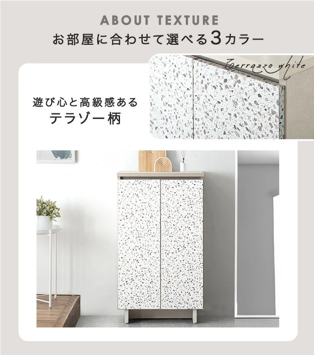 ［幅60］シューズボックス 大川家具 完成品 ソフトクローズ扉 可動棚 スリム 洗える 棚板 大容量 靴箱 下駄箱〔24900114〕