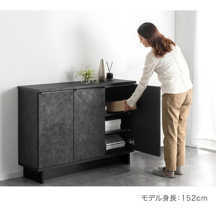 ［幅80cm］ サイドボード 国産 扉付き 収納棚 木製 キャビネット【超大型商品】〔24900117〕