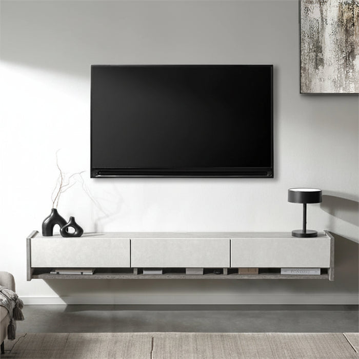 ［幅210］フロート テレビ台 壁掛け 完成品 国産 テレビボード フロートボード〔24900133〕