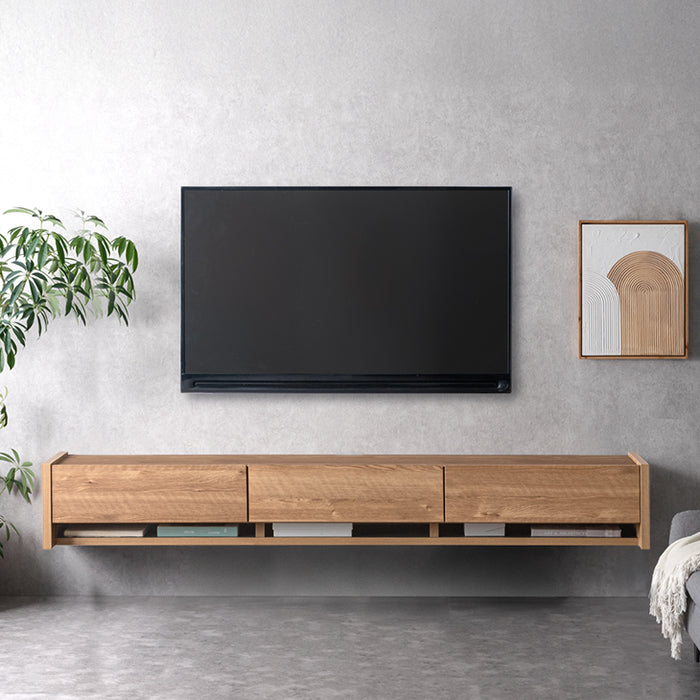 ［幅210］フロート テレビ台 壁掛け 完成品 国産 テレビボード フロートボード〔24900133〕