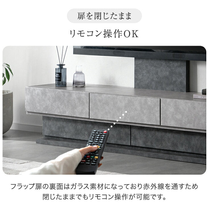 【新発売記念プライス】［幅180］“置かない” テレビ台 スタンド付き ローボード 日本製 完成品 ~ 65型対応【超大型商品】 〔24900139〕