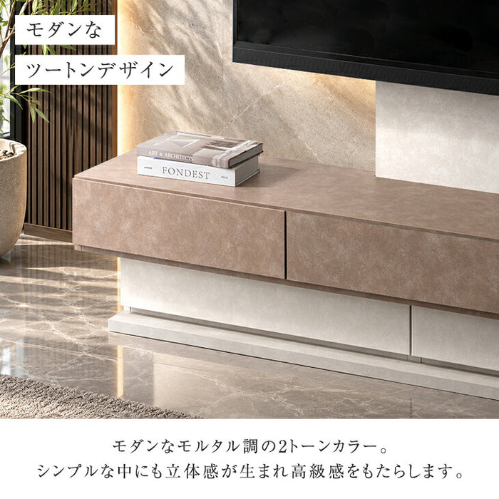 ［幅180］“置かない” テレビ台 スタンド付き ローボード 日本製 完成品 ~ 65型対応【超大型商品】 〔24900139〕