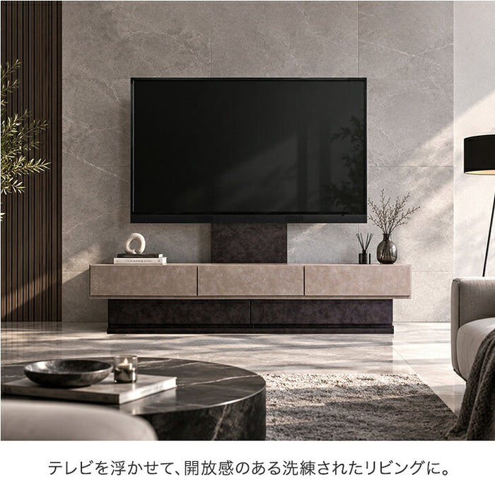 【新発売記念プライス】［幅180］“置かない” テレビ台 スタンド付き ローボード 日本製 完成品 ~ 65型対応【超大型商品】 〔24900139〕
