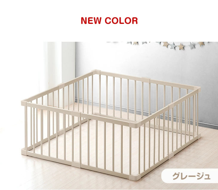 ［幅136cm］ベビーサークル ミニタイプ 8枚セット 天然木 木製 ベビーフェンス〔25400012〕