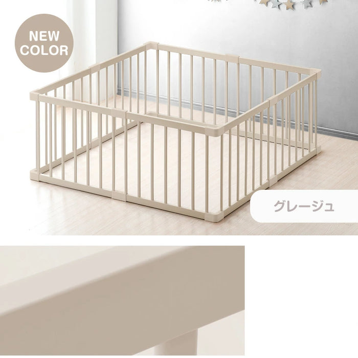 ［幅136cm］ベビーサークル ミニタイプ 8枚セット 天然木 木製 ベビーフェンス〔25400012〕