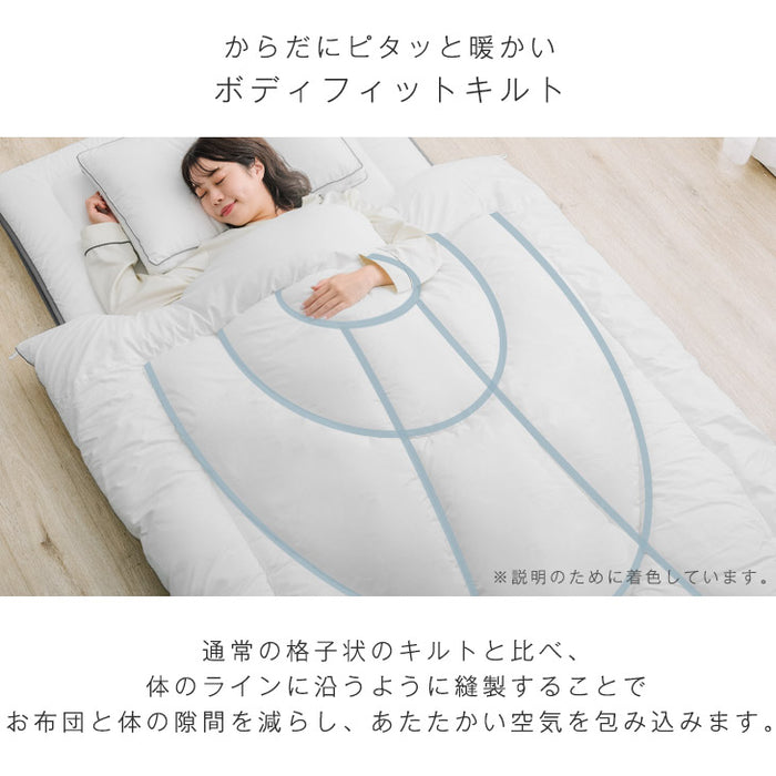 [シングル] 布団7点セット 洗える 抗菌・防臭・防カビ加工 高密度固綿入り〔26700101〕
