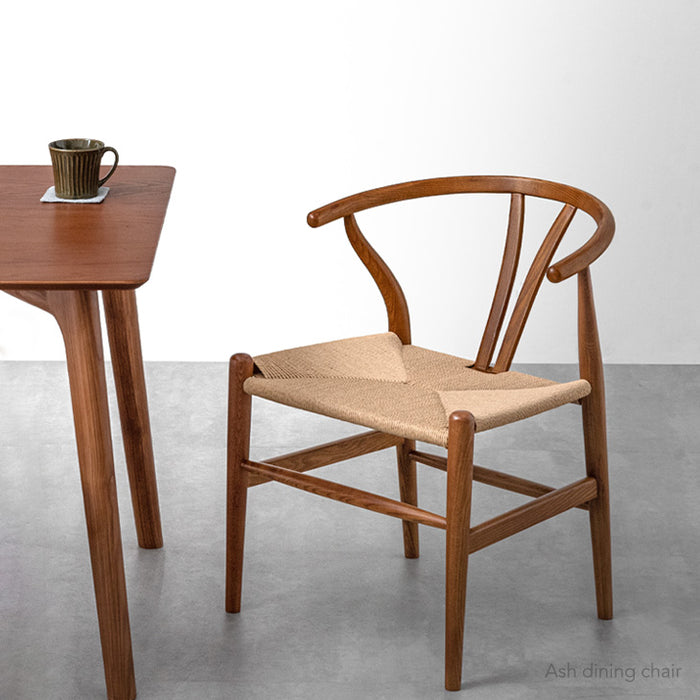 ［単脚］ペーパーコード ダイニングチェア 完成品 天然木 椅子 おしゃれ 北欧 木製〔80500013〕
