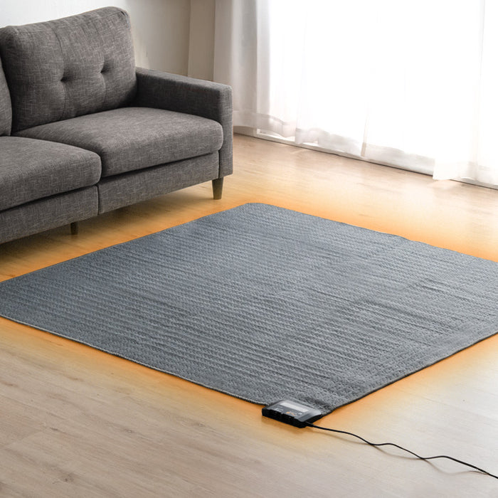 ［2畳用］ホットカーペット 単品 168×168㎝ 8時間自動切タイマー 防ダニ 床暖房カーペット〔30300018〕