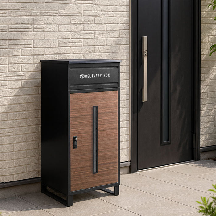 LIVBOX ーリブボックスー 宅配ボックス 押し込み式 複数投函OK 大容量 134L ゼロリターン ダイヤル式 鍵付き〔17600225〕