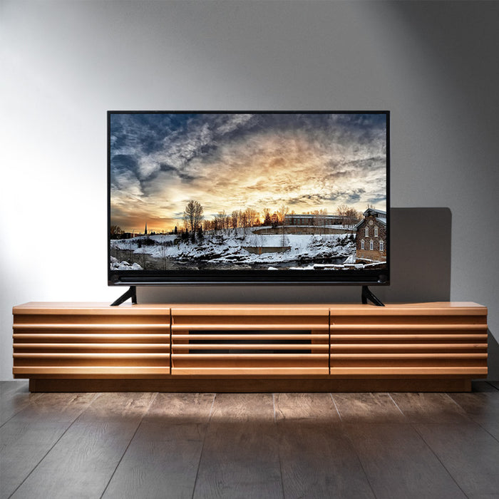 幅150cm アルダー無垢 国産 完成品 テレビ台 ロータイプ *ダリア-TG*【超大型商品】〔38700008〕