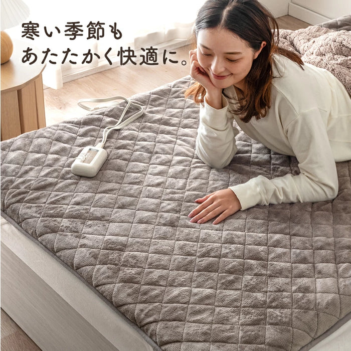 電気敷きパッド 洗える 温度調節 3段階 フランネル ダニ退治 省エネ 敷きパッド〔30300025〕