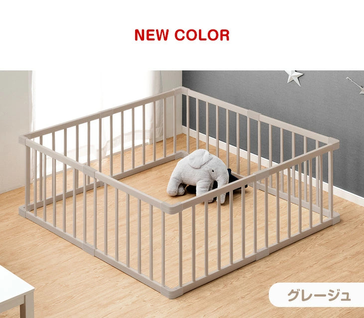 ［幅160cm］ベビーサークル ワイドタイプ 8枚セット 天然木 木製 ベビーフェンス〔30600001〕