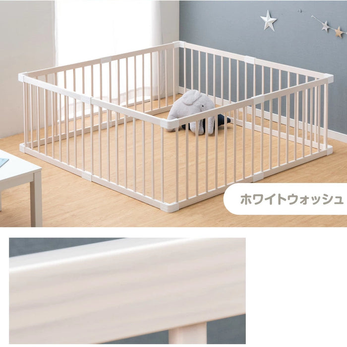 ［幅160cm］ベビーサークル ワイドタイプ 8枚セット 天然木 木製 ベビーフェンス〔30600001〕