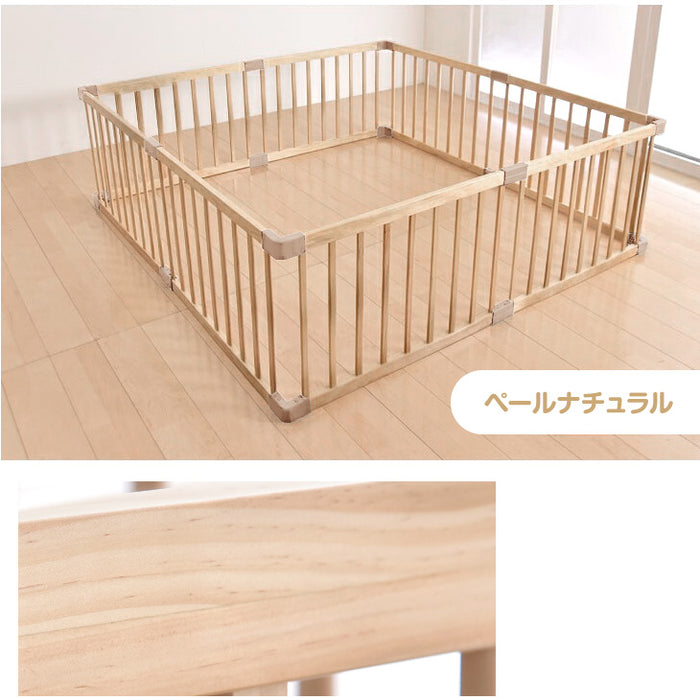 ［幅160cm］ベビーサークル ワイドタイプ 8枚セット 天然木 木製 ベビーフェンス〔30600001〕