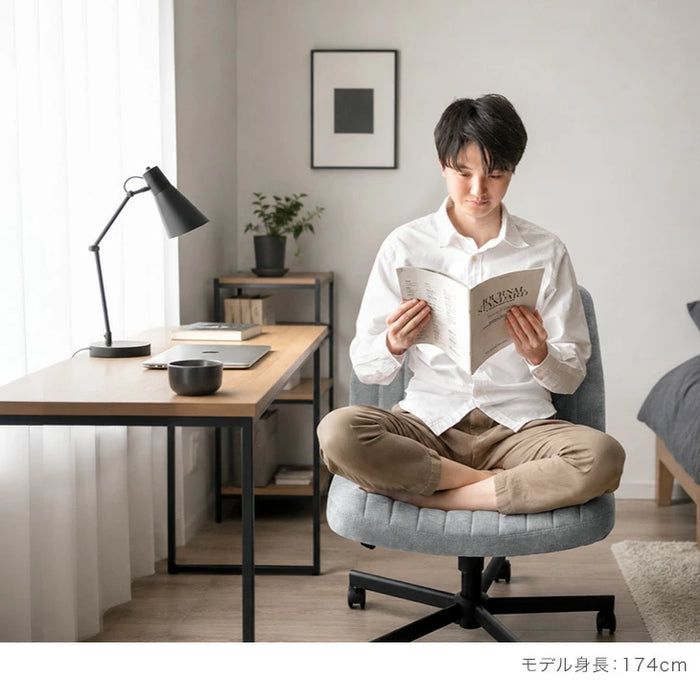 【新発売記念プライス】あぐらチェア ワイド66cm あぐら椅子 座面 広い おしゃれ オフィスチェア〔31500068〕