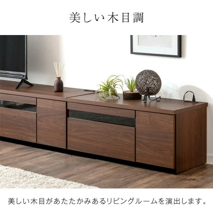 ［幅330cm］テレビ台 完成品 国産 コンセント付 引出し収納 大川家具 木製 テレビボード【超大型商品】〔33010191〕