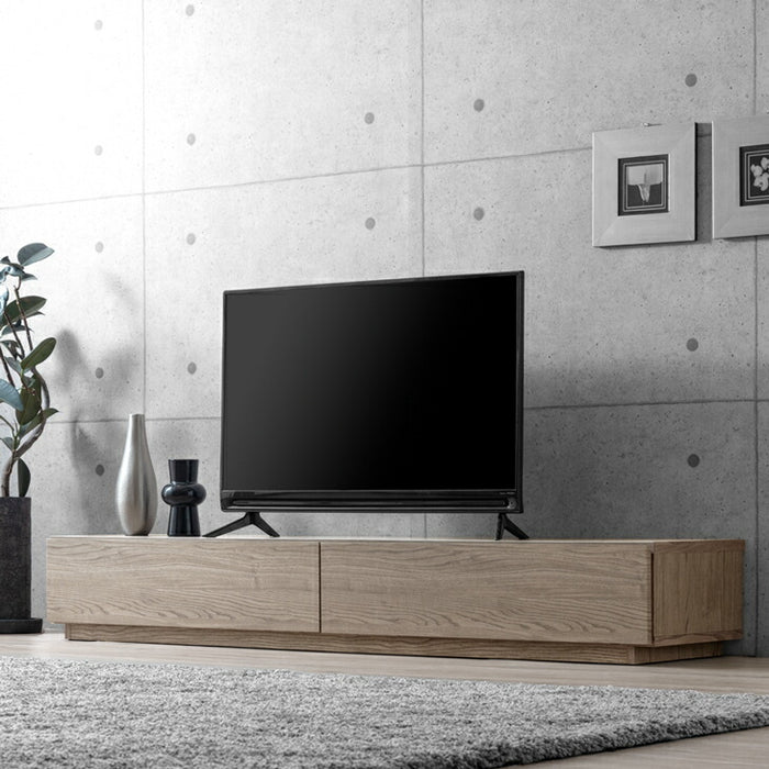 ［幅180］テレビ台 ローボード 国産 完成品 モルタル調 テレビラック 収納 日本製【超大型商品】〔33010062〕