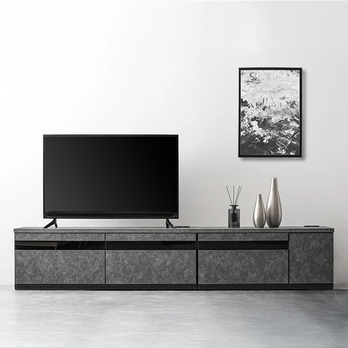 ［幅210cm］テレビ台 完成品 国産 コンセント付 引出し収納 大川家具 木製 テレビボード〔33010078〕