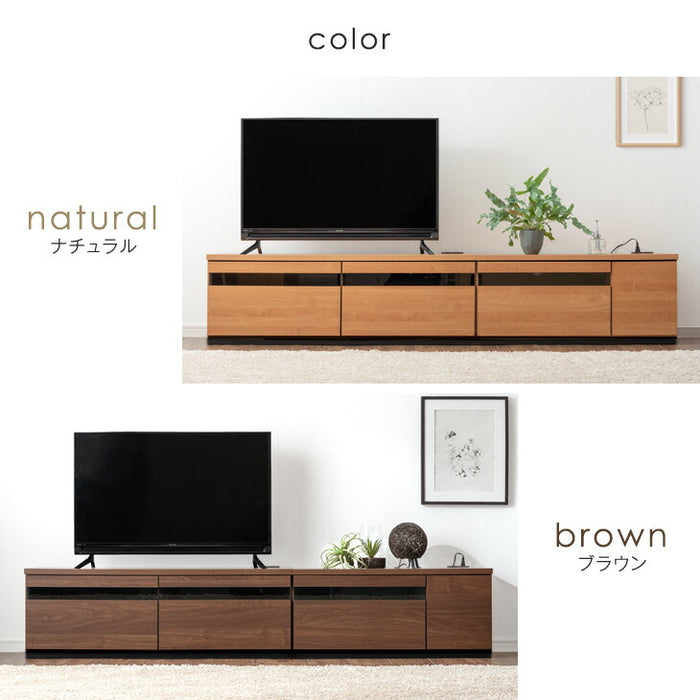 ［幅210cm］テレビ台 完成品 国産 コンセント付 引出し収納 大川家具 木製 テレビボード〔33010078〕