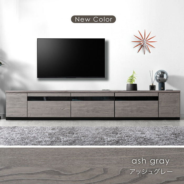 ［幅240cm］テレビ台 完成品 国産 コンセント付 引出し収納 大川家具 木製 テレビボード【超大型商品】〔33010079〕