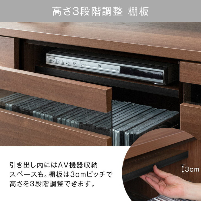 ［幅210cm］テレビ台 完成品 国産 コンセント付 引出し収納 大川家具 木製 テレビボード〔33010078〕
