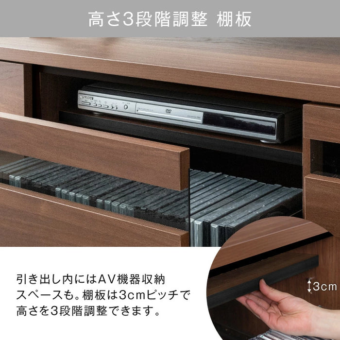［幅180cm］テレビ台 完成品 国産 コンセント付 引出し収納 大川家具 木製 テレビボード【超大型商品】〔33010077〕