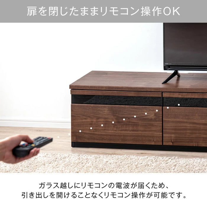 ［幅240cm］テレビ台 完成品 国産 コンセント付 引出し収納 大川家具 木製 テレビボード【超大型商品】〔33010079〕