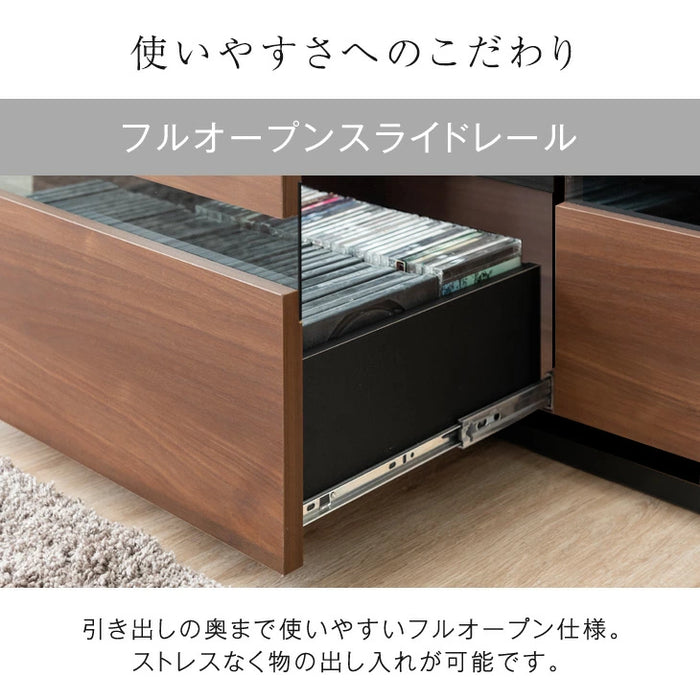 ［幅180cm］テレビ台 完成品 国産 コンセント付 引出し収納 大川家具 木製 テレビボード【超大型商品】〔33010077〕