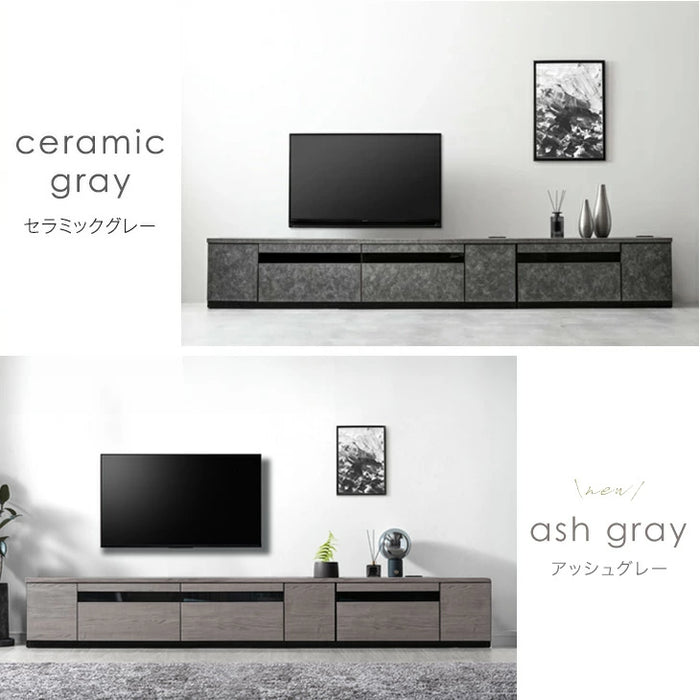 ［幅270cm］テレビ台 完成品 国産 コンセント付 引出し収納 大川家具 木製 テレビボード【超大型商品】〔33010080〕