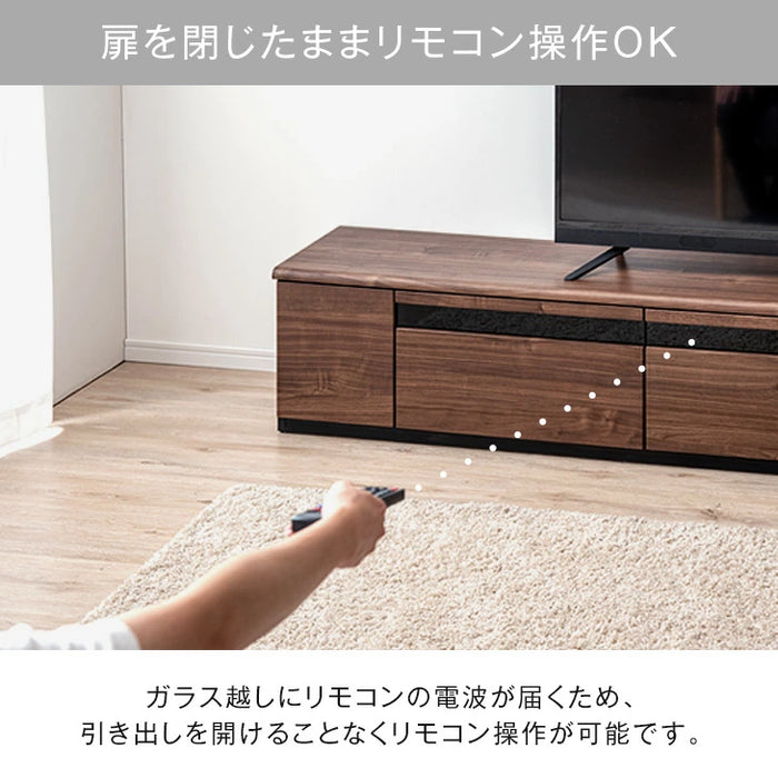 ［幅180cm］テレビ台 完成品 国産 コンセント付 引出し収納 大川家具 木製 テレビボード【超大型商品】〔33010077〕