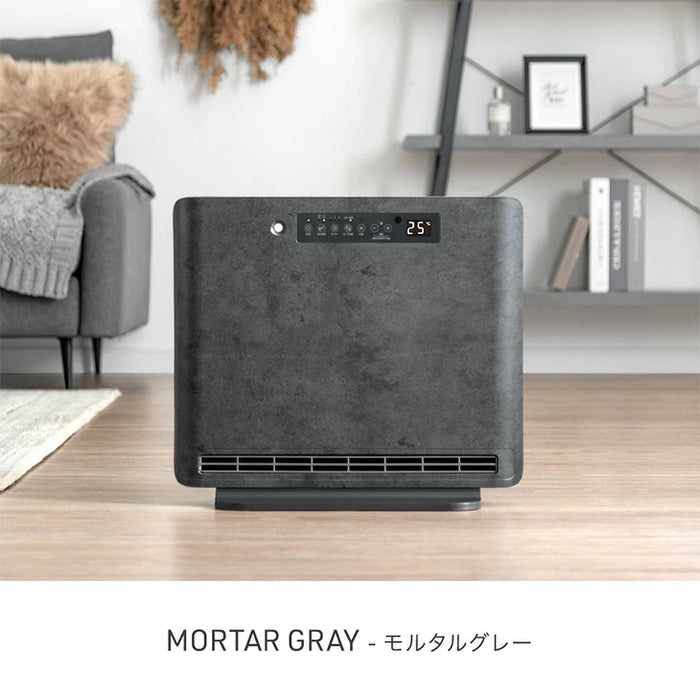 人感＆室温 セラミックヒーター Wセンサー リモコン付き 速暖1200W 人感センサー 室温センサー ファンヒーター〔3840003722〕